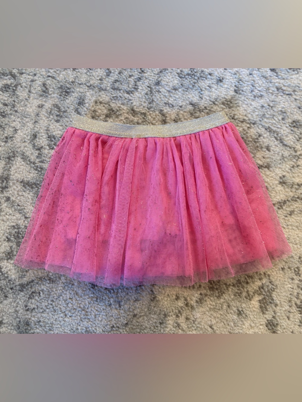 Girls 3T Pink Tulle Skirt with Sparkly Waistband